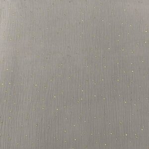 GAZE DUPLA PINTA LUREX CINZA