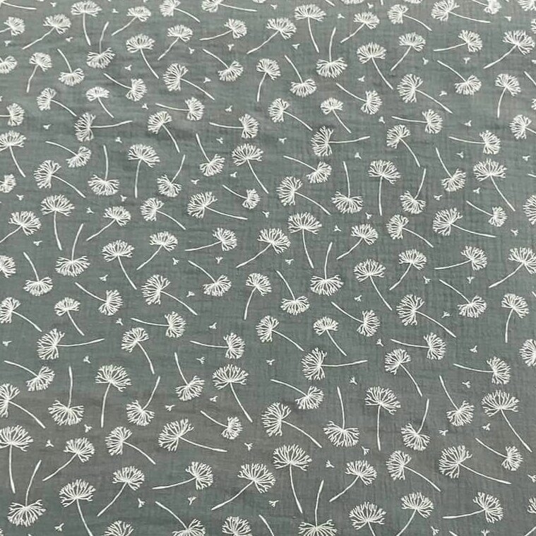 GAZE DUPLA ESTAMPADO 11 CINZENTO