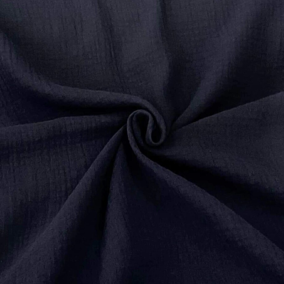 GAZE DUPLA LISA AZUL ESCURO